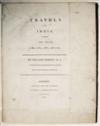 TRAVEL HODGES, WILLIAM. Travels in India, during the Years 1780, 1781, 1782, and 1782 . . . Second Edition, Corrected. 1794